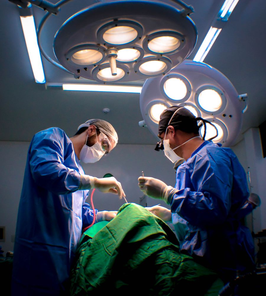 Surgeons performing an operation