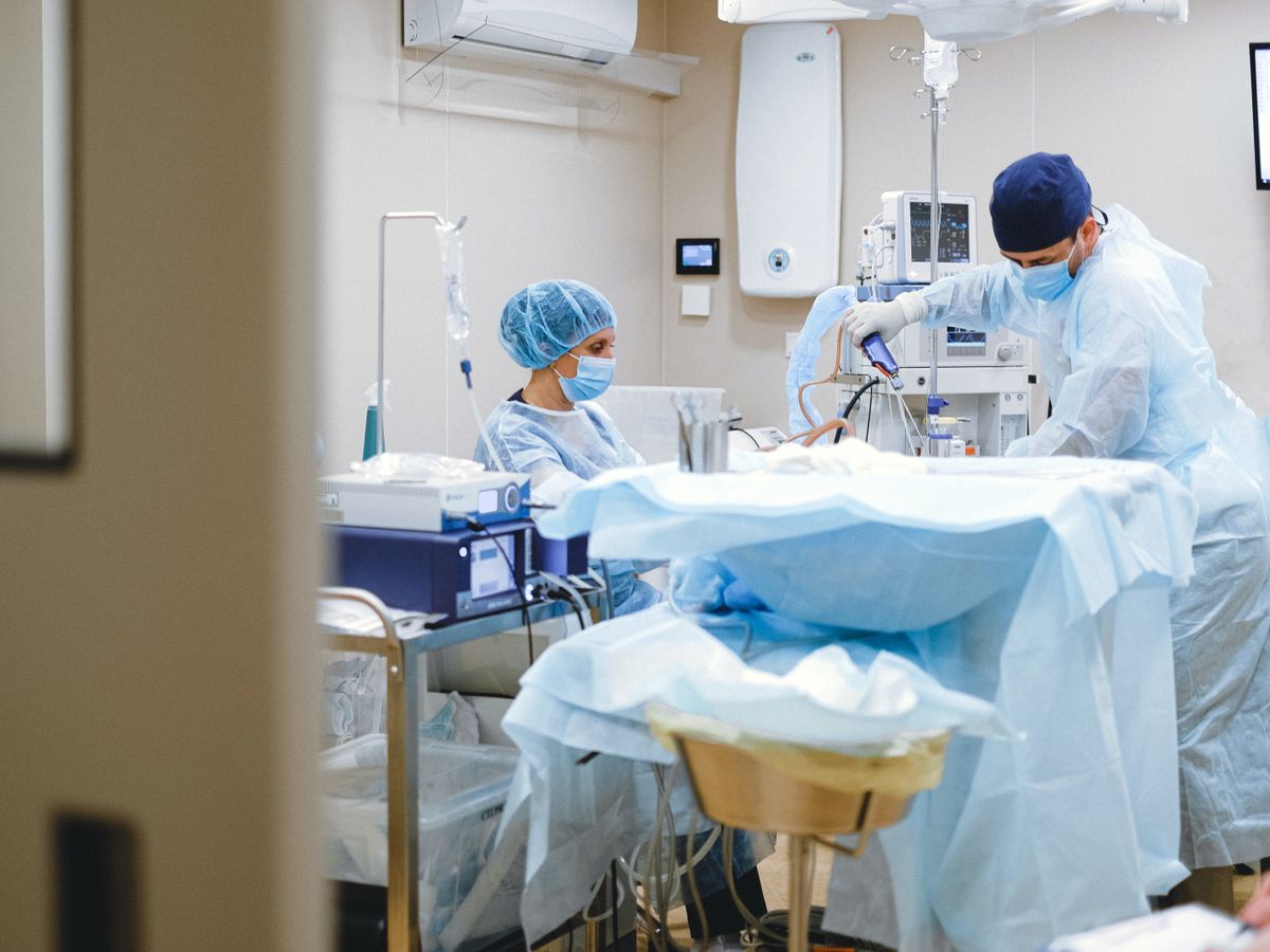 Surgical team in an operating room